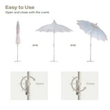 LAUSAINT HOME 9FT Patio Umbrella, 360° Rotation Design, Gradient Blue