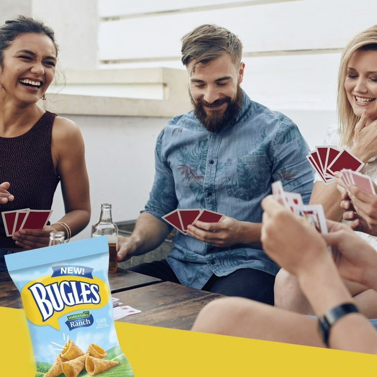 Bugles Crispy Corn Snacks, Hidden Valley Ranch Flavor, Snack Bag, 14.5 oz