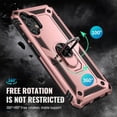 thumbnail image 6 of for Galaxy A13 4G Case, Samsung A13 4G Case with HD Screen Protector, Military-Grade Ring Holder Stand Car Mount 15ft Drop Tested Shockproof Cover Phone Case for Samsung Galaxy A13 4G, Rose Gold, 6 of 14
