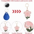 thumbnail image 4 of 1 Box Pink Floral Keychain Flower Bag Charm Spring Cherry Blossom Cute Sweet Gold Alloy Ring Leather Keychain Holder Case for Bag Purses Backpacks Airtag Key Chain Birthday Mother Supplies colorful, 4 of 9