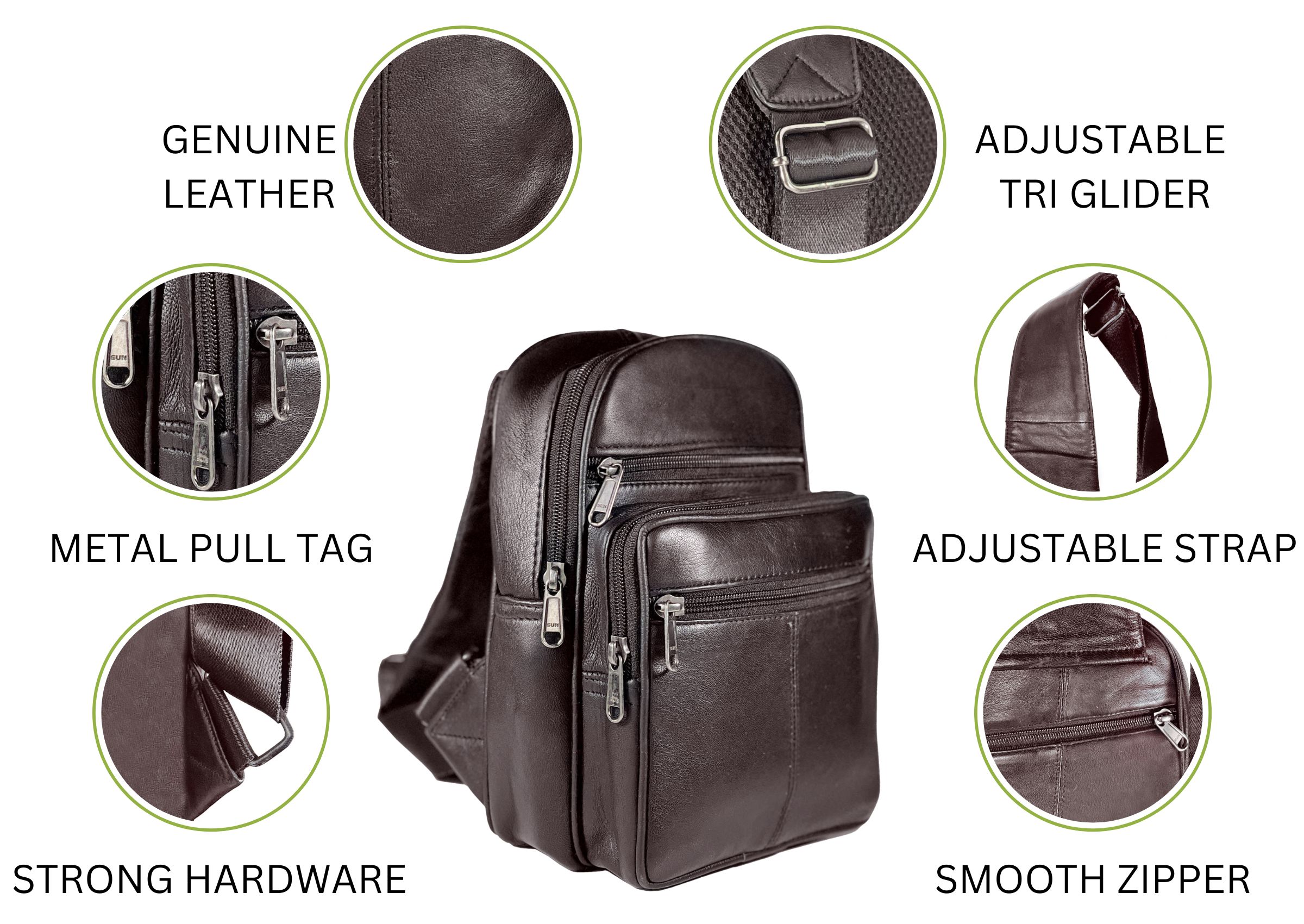 Crossbody Bag Sling Bag Shoulder Pack Lightweight Travel Hiking Men Women-by Bullz