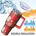 thumbnail image 3 of Christmas 40oz Snowman Travel Coffee Mug Stainless Steel, Winter Insulated Holiday Tumbler with Handle and Straw, Gift for Adults, 3 of 4