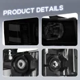 thumbnail image 4 of MOSTPLUS Pair Black Headlights Smoke Lens for 2007-2013 Chevy Silverado 1500 2500 3500 w/ Clear Corner, 4 of 6