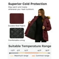 thumbnail image 5 of Wantdo Women's Winter Coat Warm Winter Jacket Hooded Puffer Parka Jacket Wine Red M, 5 of 10