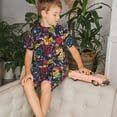 thumbnail image 4 of Balery Rock Music Conjunto de Pijama Infantil de Manga Corta con Estampado – Ropa de Dormir de Algodón Suave-Medium, 4 of 6