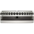 thumbnail image 3 of Stainless Steel Polished Black Ceramic Inlay Cz 9mm Band (Size 9.5) Made In China sr388-9.5, 3 of 5