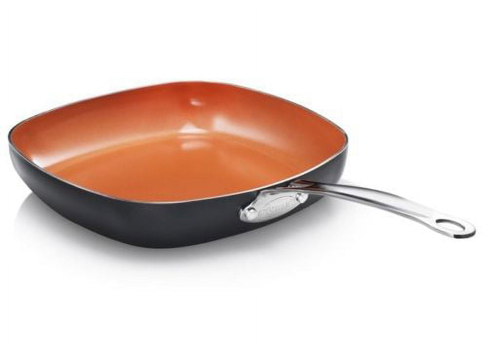  Gotham Steel Nonstick Copper Square Shallow Pan with