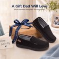 thumbnail image 7 of HomeTop Men's Classic Moccasin Slippers, All Season & Winter Warm Coral Fleece Lined Memory Foam Indoor Outdoor House Shoes, 7 of 7