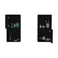 thumbnail image 6 of TUHOME Oba Medicine Cabinet Black Engineered Wood, 6 of 6