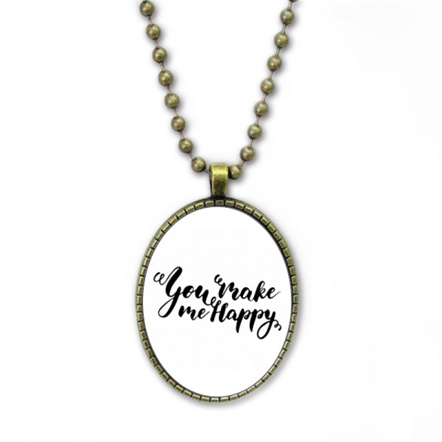 Me haces feliz quote Style Collar Colgante de cadena vintage Colección de joyas colgantes Unbranded M