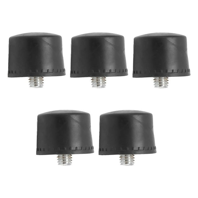Lot de 5 têtes de marteau en caoutchouc noires, antidérapantes, anti-huile, pour usage domestique (Φ30 mm)