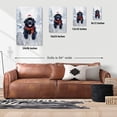 thumbnail image 5 of Playful Newfoundland Welcomes Winter Snowy Day with Cardinal Bird Vertical Matte Canvas Poster Newfie Dog Lover Gifts Wall Art Home Decor - 2017, 5 of 5