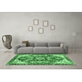 thumbnail image 3 of Ahgly Company Indoor Square Abstract Emerald Green Modern Area Rugs, 4' Square, 3 of 4