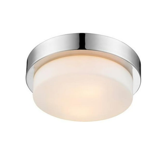 Golden Lighting 1270-11 CH Petit Support de Chasse d'Eau Multifamilial en Chrome avec Verre Opale