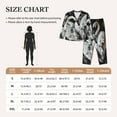 thumbnail image 4 of Honeii Elegant Swans Black Background Print Women's Pajama Sets Long Sleeve Button Down Sleepwear Nightwear Soft Pjs Lounge Sets 2PCS-XX-Large, 4 of 7