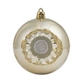 thumbnail image 4 of Northlight Shatterproof Retro Reflector Christmas Ball Ornaments - 3.25" (80mm) - Champagne Gold -, 4 of 9