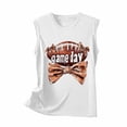 thumbnail image 4 of DeHolifer Womens Tank Tops Game Day Casual Printed Lightweight Loose Summer Crewneck Sleeveless Vest Tops White XL, 4 of 5