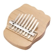 Mini Round Wooden 8 Keys Finger Thumb Piano Musical Instrument NEW Gift