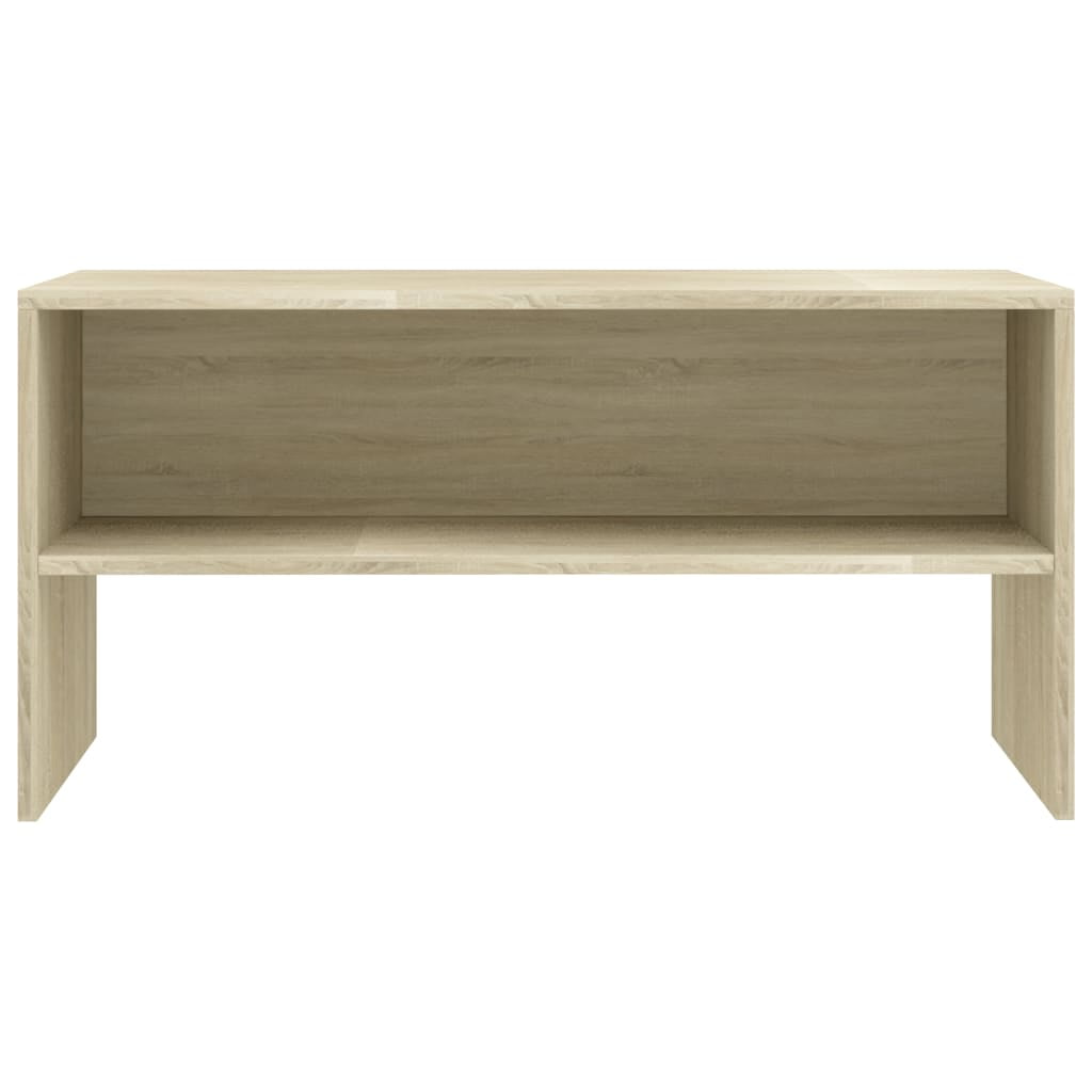 Kepooman 31.5" Modern Rectangle TV Cabinet Stand Console Table with Storage Shelf for Living Room, Brown