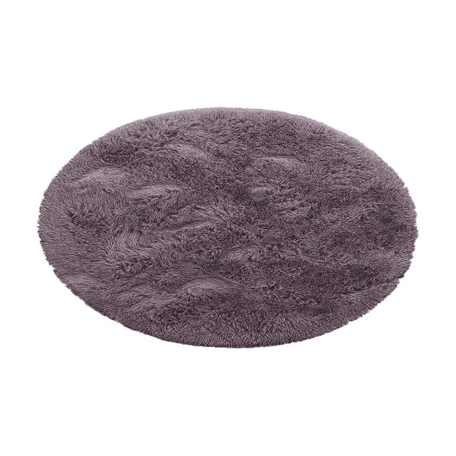 Alfombra redonda de 8 colores para el hogar, sala de estar, dormitorio, alfombra de moda, cojín de poliéster, alfombra larga de felpa para el Conjuntos de muebles de dormitorio gris morado Bearachild HA001679-06