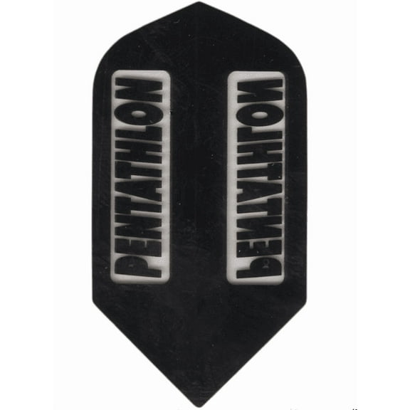 3 Sets (9 Flights) Pentathlon Slim Black Ex-Tough Dart Flights