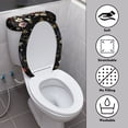 thumbnail image 3 of HELLHERO Floral Butterfly Toilet Seat Lid Cover Elastic Bottom Toilet Top Cover & 2 Pack Elastic Edge Stretch, 3 of 8