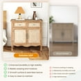 thumbnail image 5 of Heynemo Storage Cabinet with Drawers and Doors, Kitchen Buffet Sideboard, Wood Entryway Accent Console Cabinet for Hallway, Dining Room, Living Room, Natural, 5 of 8
