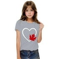 thumbnail image 7 of THDHVS Girls Summer T-Shirts,Summer Casual Tops for Kids,Girls Short Sleeve Heart Print T-Shirts Casual Cotton Tee Tops Blouse Gray 9-10 Years, 7 of 7