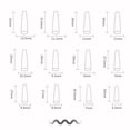 thumbnail image 4 of 24 uñas postizas francesas con punta negra, uñas adhesivas cuadradas, uñas postizas extraíbles con pegamento, cobertura total, accesorios para decoración de uñas para mujeres y niñas., 4 of 5