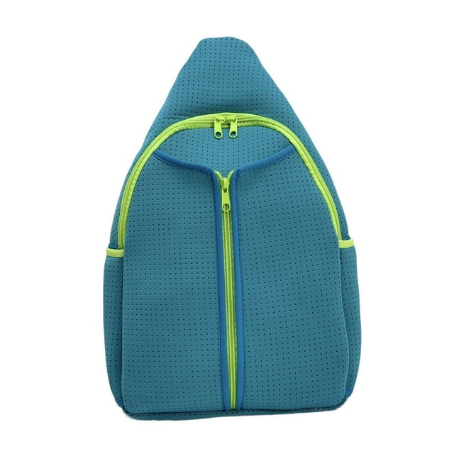 Bolsa de Pickleball con cremalleras, tipo bandolera, para mujeres y hombres, bolsa de transporte para raquetas de Pickleball Azul