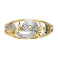 thumbnail image 3 of 14K Rhodium Plated Yellow Gold & Rhodium w/White Rhodium Polished & D/C Swirls Ring Size 7, 3 of 6
