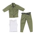 thumbnail image 1 of arctrm 1/12 Action Figure Clothes Set, Work Shirt Model, Cosplay Accessories, Miniature Green, 1 of 10