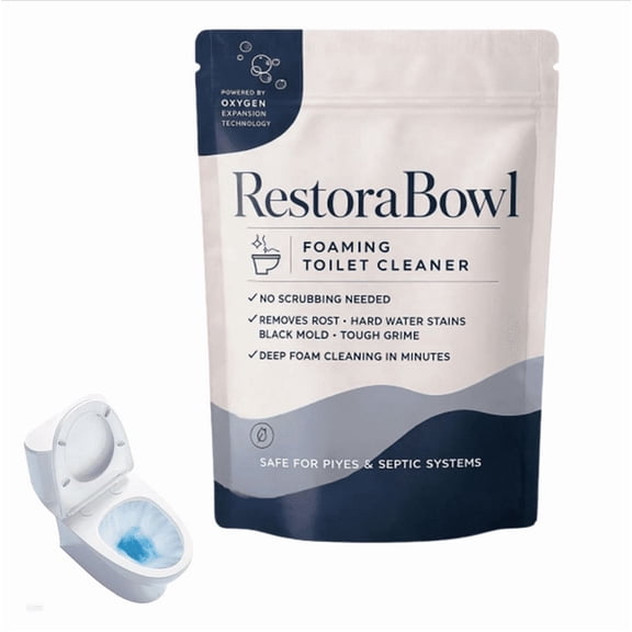 Restorabowl Toilet Bowl Cleaner, 2026 New Foaming Toilet Cleaner for Deep Cleaning, Fresh Scent Toilet Cleaning Foam - Daily Freshness, Easy Flush, 100g 3pcs