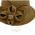 thumbnail image 3 of QASIEATN Women's Daily Clothing Essentials New Women's Elegant Cloche Hat Stylish Autumn and Winter Flower Round Top Bucket Hat Pretty Accessories, 3 of 3