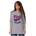 thumbnail image 3 of My Color Pink Breast Cancer Awareness Women's Long Sleeve T Shirt Brisco Brands M, 3 of 6