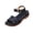 Navy, variant on Studded Wedge Sandals, Platform Wedge Sandals for Women Open Toe Ankle Strap Orthopedic Sandals With Arch Support Comfortable Slip On Low Heels Casual Walking Shoes, Black 6.5