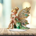 thumbnail image 5 of Enchanted Fairy Christmas Figurine, 2D Flat Acrylic Art Fairy Desktop Standee for Home Office Table Decor, Elf Tabletop Ornament for Study Room Bookshelf Decor & Holiday Party Supplies, 5 of 6