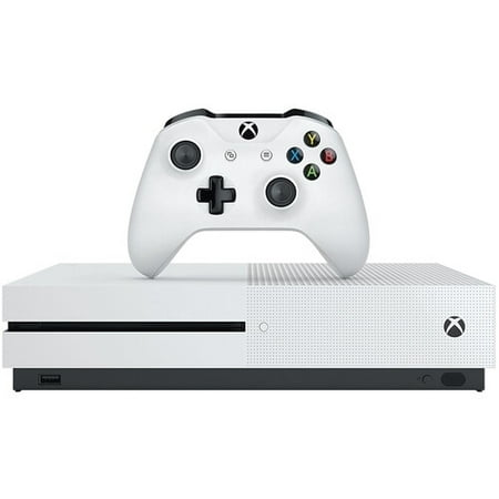 Restored Microsoft Xbox One S 500GB Gaming Console, White (Refurbished)