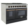 thumbnail image 4 of 48 in. 6.7 cu. ft. Dual Fuel Range for Propane Gas in Black and Gold, 4 of 11