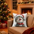 thumbnail image 6 of Horivan Festive Christmas Tree Cat Pillow Cover Linen Watercolor Holiday Decor for Sofa Bed Living Room Seasonal Home Accent Throw Pillow Case Cute Cat Themed, 6 of 6