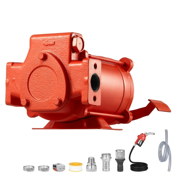 KFFKFF 110V Fuel Transfer Pump, 20 GPM 76 L/min, AC Electric Oil Pump with Automatic Shut-Off Nozzle & Hose, High Flow System for Gasoline, Diesel, Kerosene, Biodiesel, and Ethanol Blends