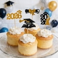 thumbnail image 1 of BUTASY Cupcake Toppers Graduation Season Glitter Paper Flag Party Cake Decoration 24 Pack, 1 of 6