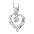 thumbnail image 3 of JewelersClub White Diamond Accent Sterling Silver Heart Pendant, 18", 3 of 4