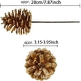 thumbnail image 2 of 10 Pcs Christmas Pine Cones Picks,3.15-3.95 Inch Natural Pine Cones,Christmas Pinecones for Vase & Bowl Fillers, Gold Pine Cones for Christmas Tree, Holiday Wreath Ornaments DIY Craft Decorations, 2 of 7