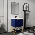 thumbnail image 3 of 24-Inch Freestanding Bathroom Vanity with Resin Basin, Modern Soft-Close Storage Cabinets, Space-Saving Furniture for Contemporary Bathrooms, 3 of 9