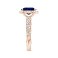 thumbnail image 3 of ANGARA Lab Grown 2 Ct Blue Sapphire Engagement Ring for Women in 14K Rose Gold (Size-9x7mm) | September Birthstone, Anniversary, Jewelry Gift for Women | Lab-Grown Blue Sapphire Ring, 3 of 8