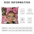 thumbnail image 5 of SHANXI African American Black Girl Home Decorative Throw Pillow Cover, I am Kind Inspirational Quotes Cushion Case 22x22in, 5 of 5