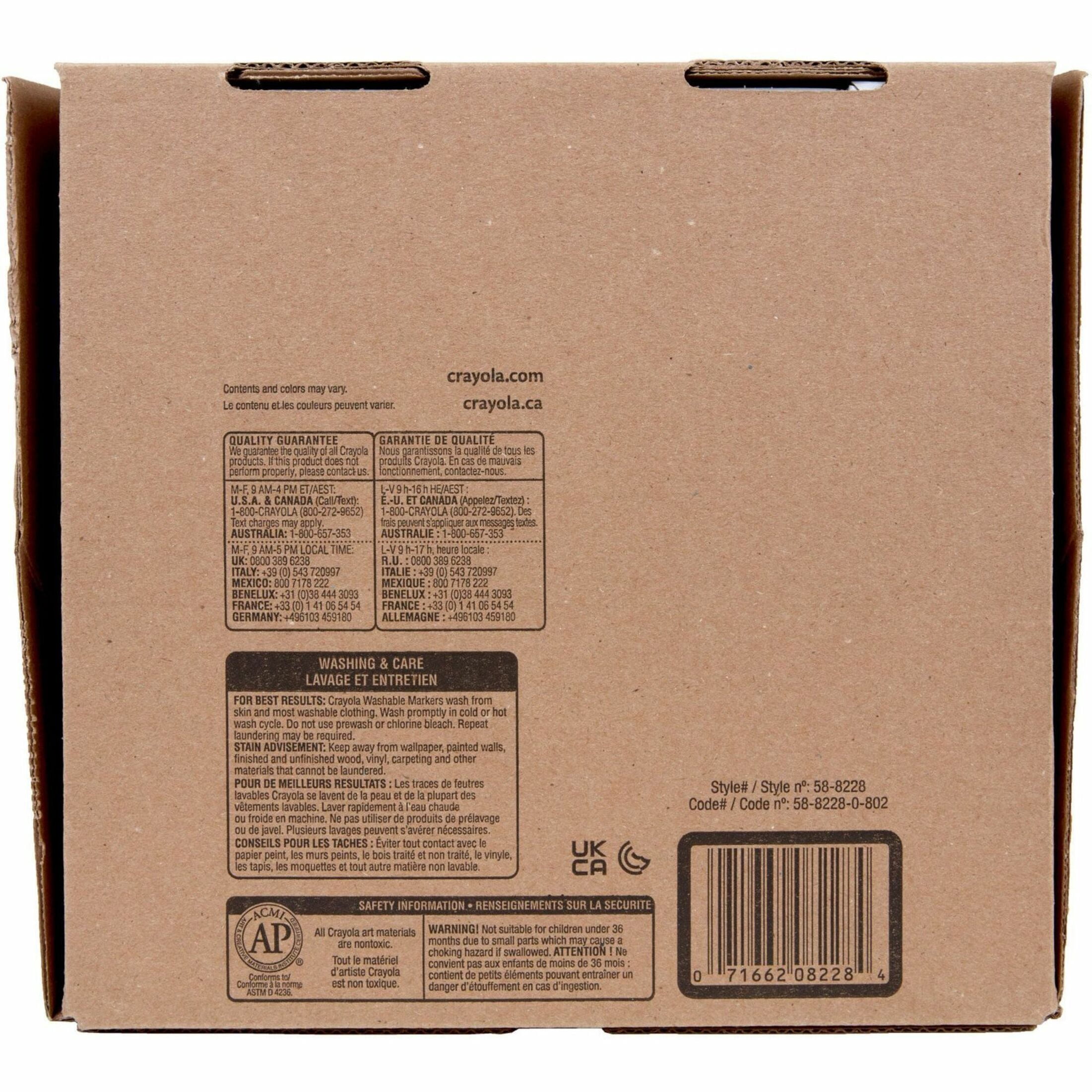 Crayola Colors of the World Washable Markers Classpack, 240 Markers