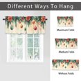 thumbnail image 6 of Merry Christmas Window Curtain Valances Colorful Balls Flowers Hang on Pine Tree Xmas Rod Pocket Valances for Bedroom Living Room Dining Room 54 by 18 in, 1 Panel, 6 of 6