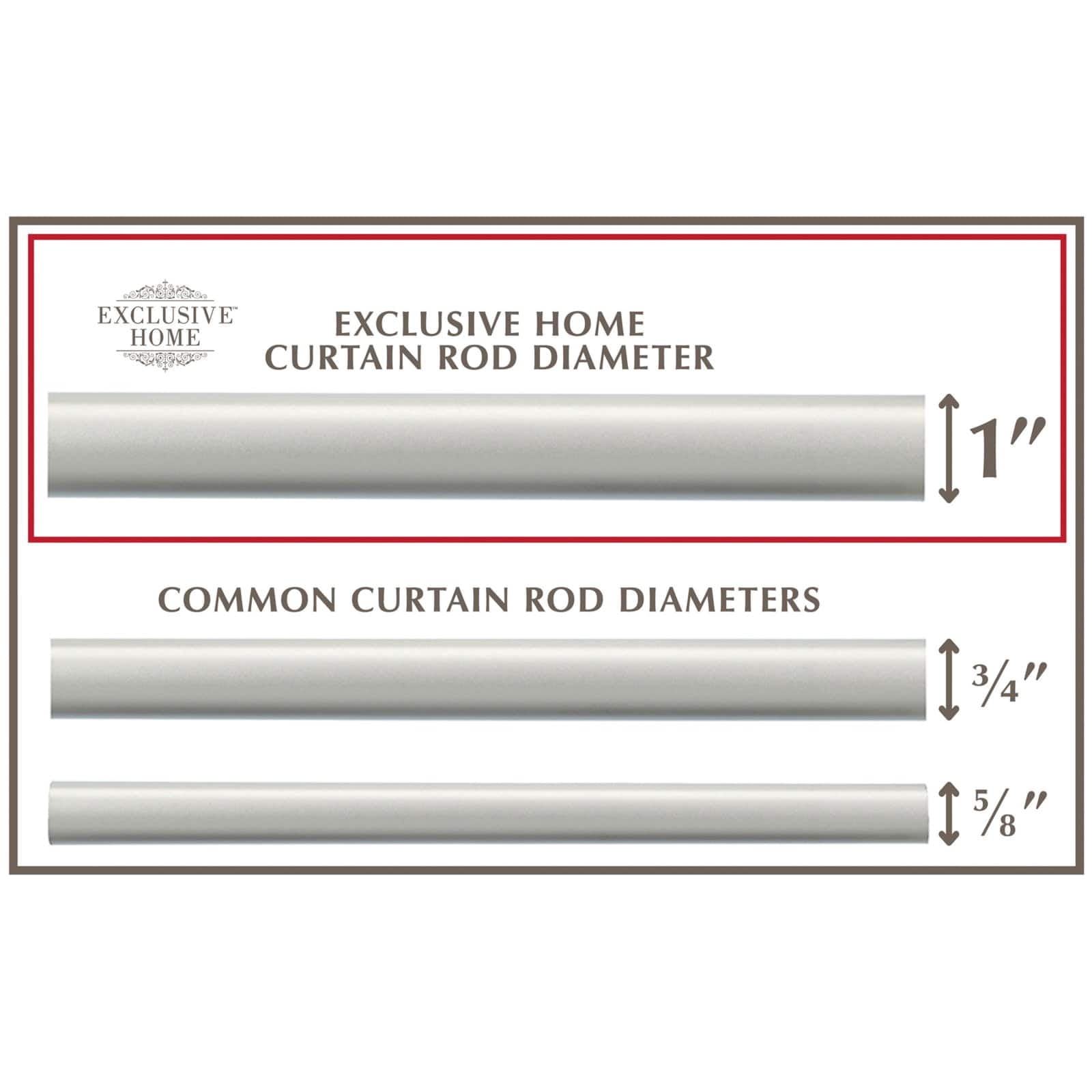 Exclusive Home Curtains 1" Globe Curtain Rod and Finial Set